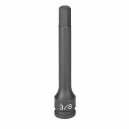 EAGLE TOOL US Grey Pneumatic 0.38 in. Drive x 8 mm x 4 in. Length Hex Driver GY19084M